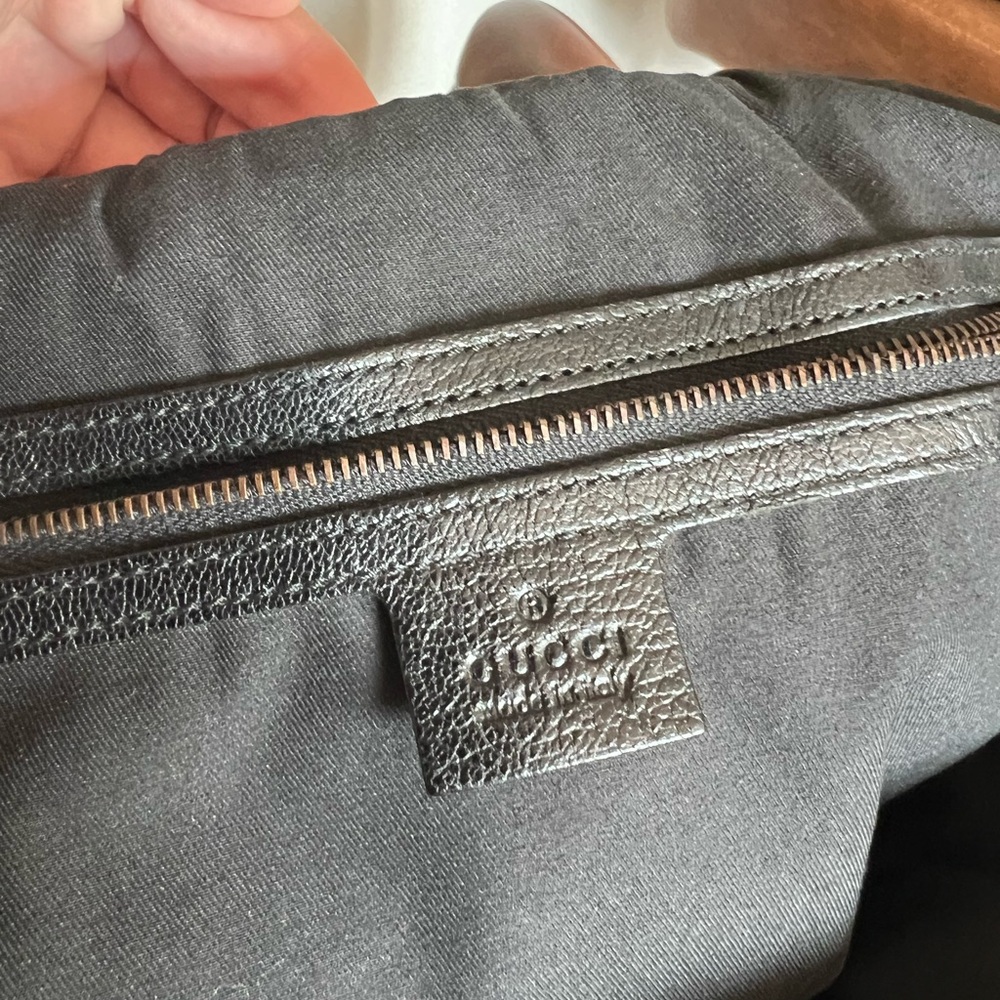 Authentic Black Leather Gucci Bag
